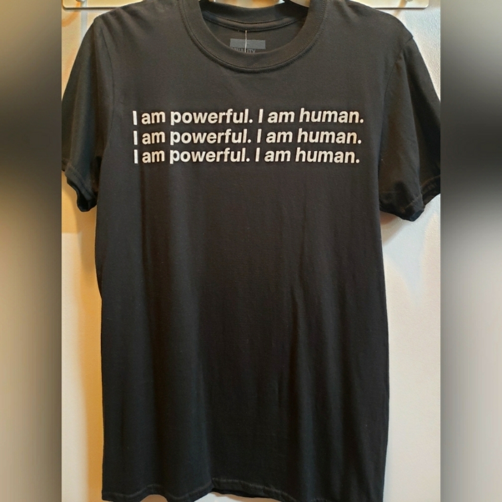 Equality Apparel NWT Message 100% Cotton Black T-shirt